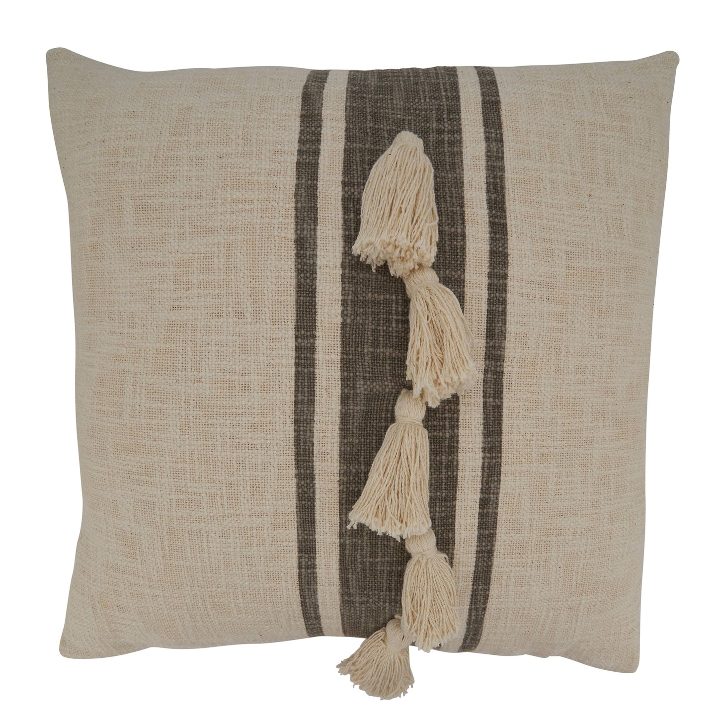 Striped Tassel Pillow
