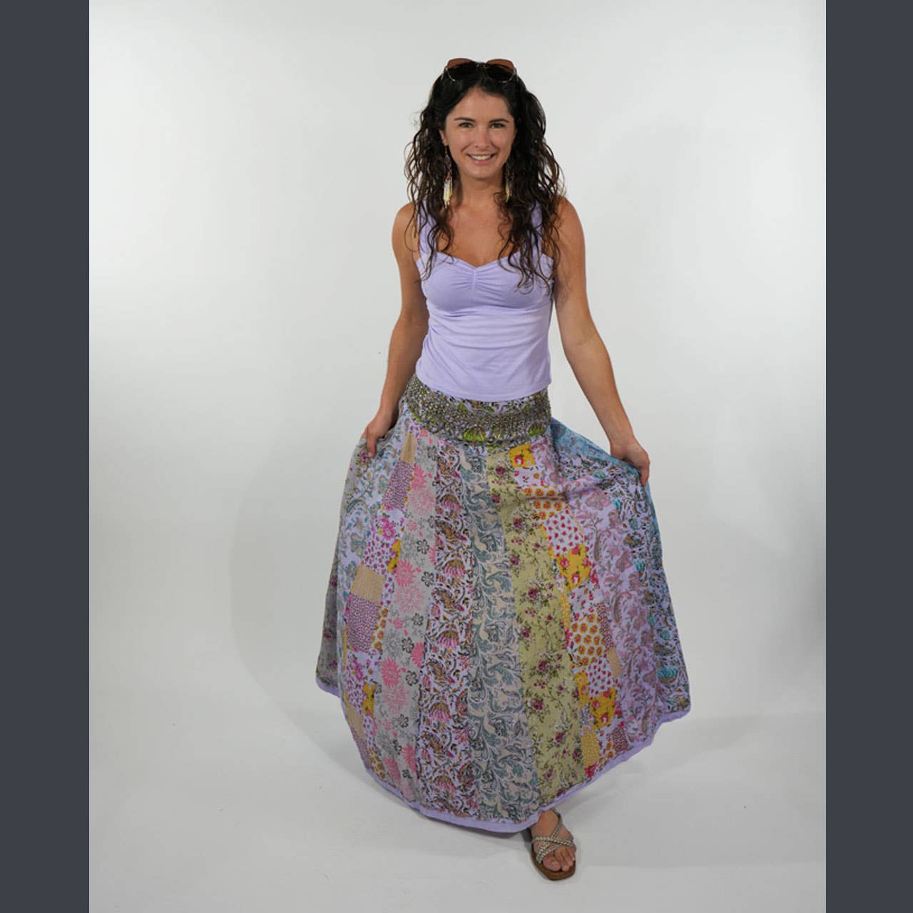 Hippie Boho Cotton Spandex Sweetheart Tank Top