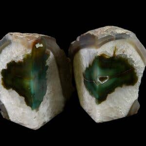 BOOKENDS GREEN AGATE- Sold by the piece