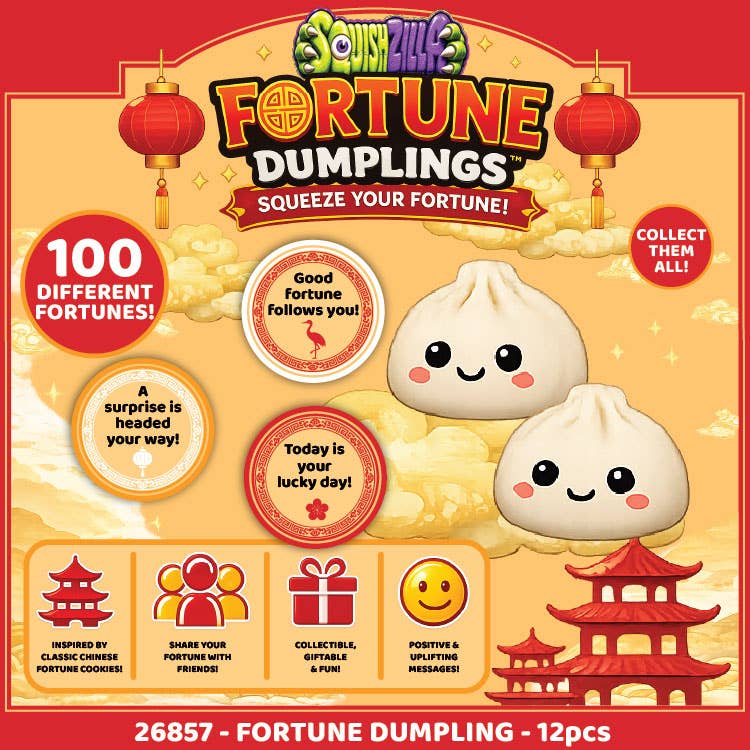 Fun Doh Mystery Fortune Cookie Squishy Dumpling - 12/Display