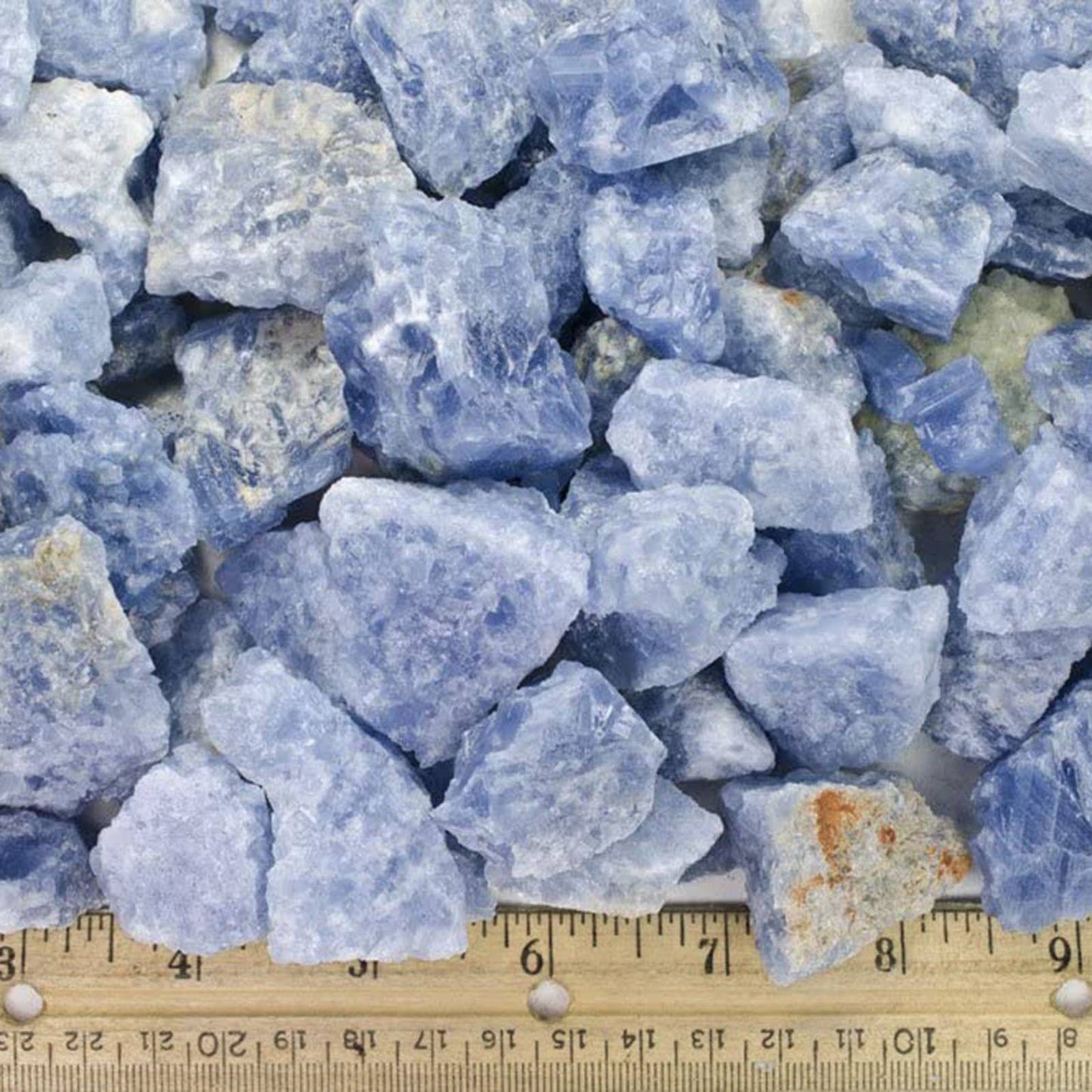 Rough Blue Calcite Crystals - Raw Natural Stones (1 lb)
