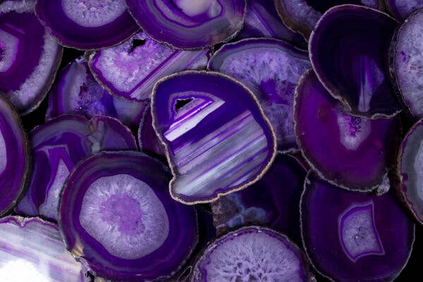 PURPLE AGATE SLABS, SLICES- Sold by Piece
