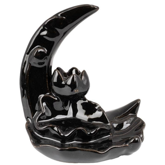 4.5" MOON & LOTUS BACKFLOW INCENSE BURNER