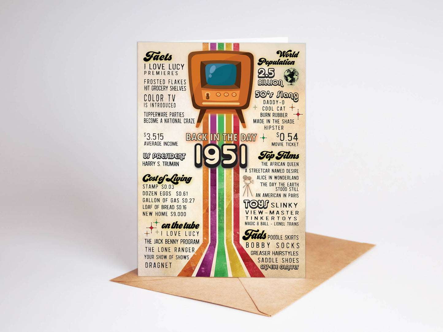 Birthday Cards, Age Birthday Cards | Vintage Nostalgia 75th