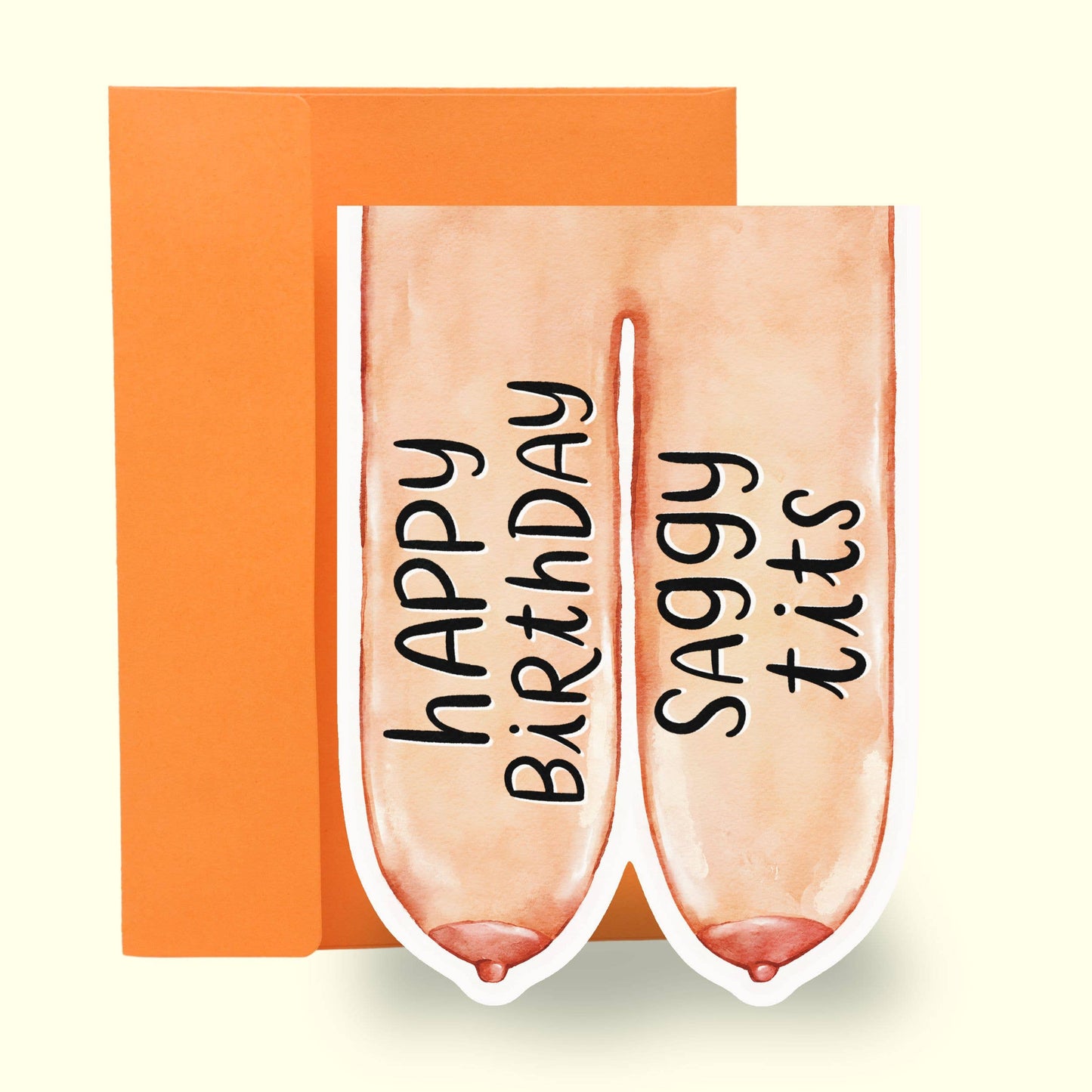 Saggy Tits | Funny Die Cut Birthday Card