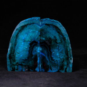 BOOKENDS TEAL AGATE- Sold By the Set