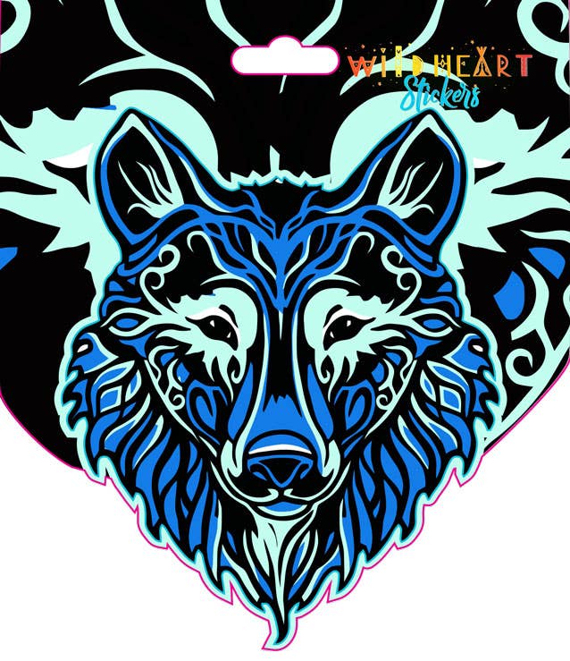 Tribal Wolf Window Sticker