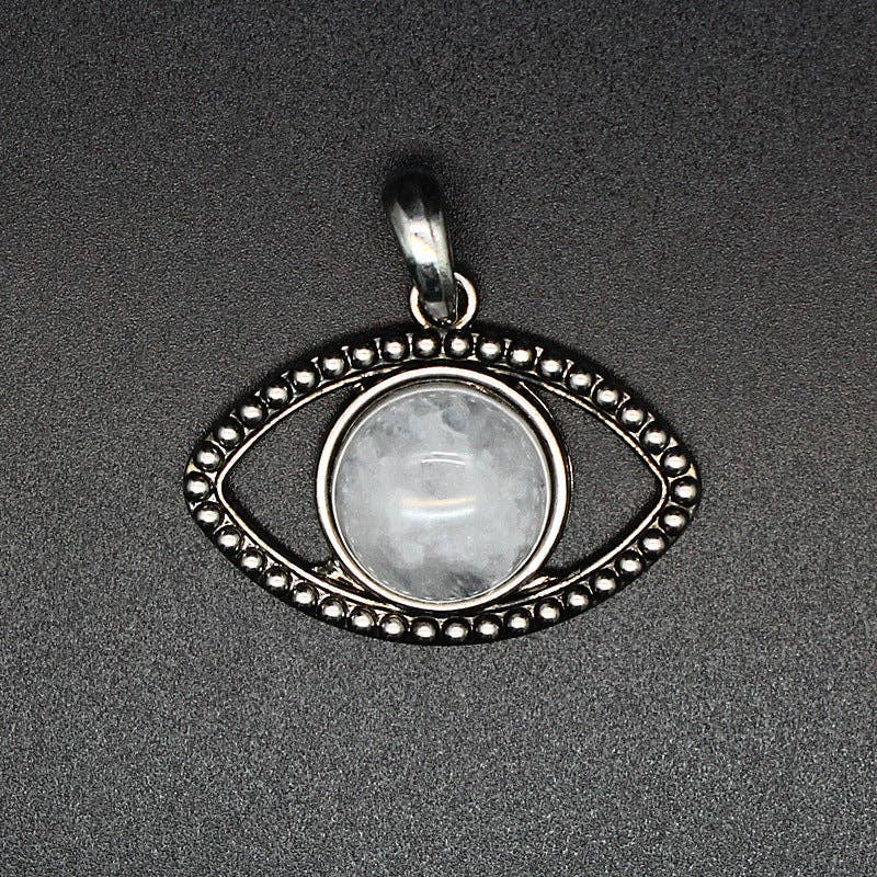 Vintage Natural Stone Evil Eye Charms (Single Pendant) - CS
