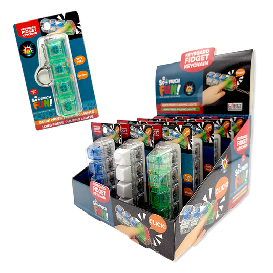 So Much Fun! Keyboard Fidget LED Keychain Toy