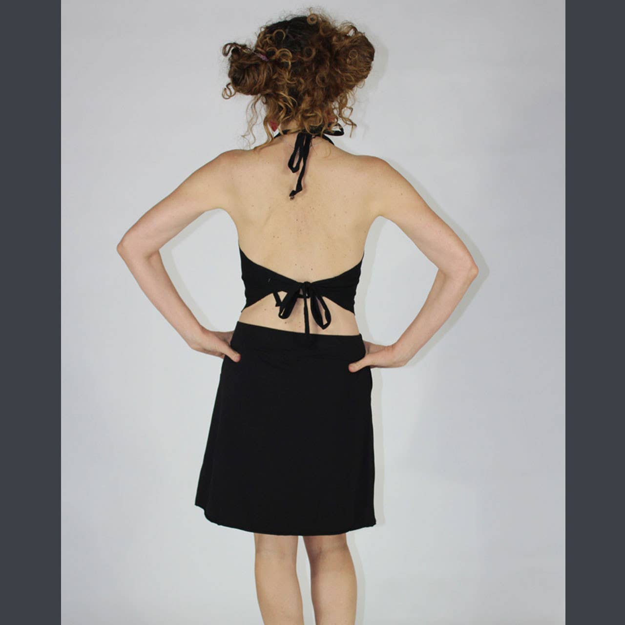 IN THE DARK MINI SKIRT Cotton Lycra Mini Skirt w/ Sequin
