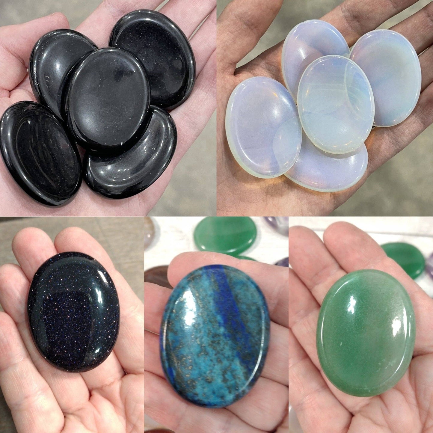Oval Gemstone Worry Stones – Bulk Pocket Crystals