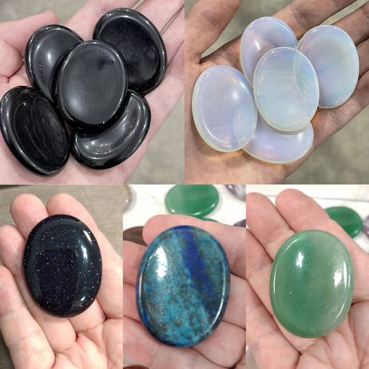 Oval Gemstone Worry Stones – Bulk Pocket Crystals