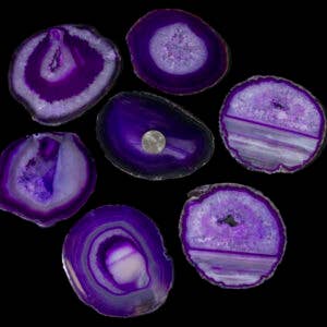 PURPLE AGATE SLABS, SLICES- Sold by Piece