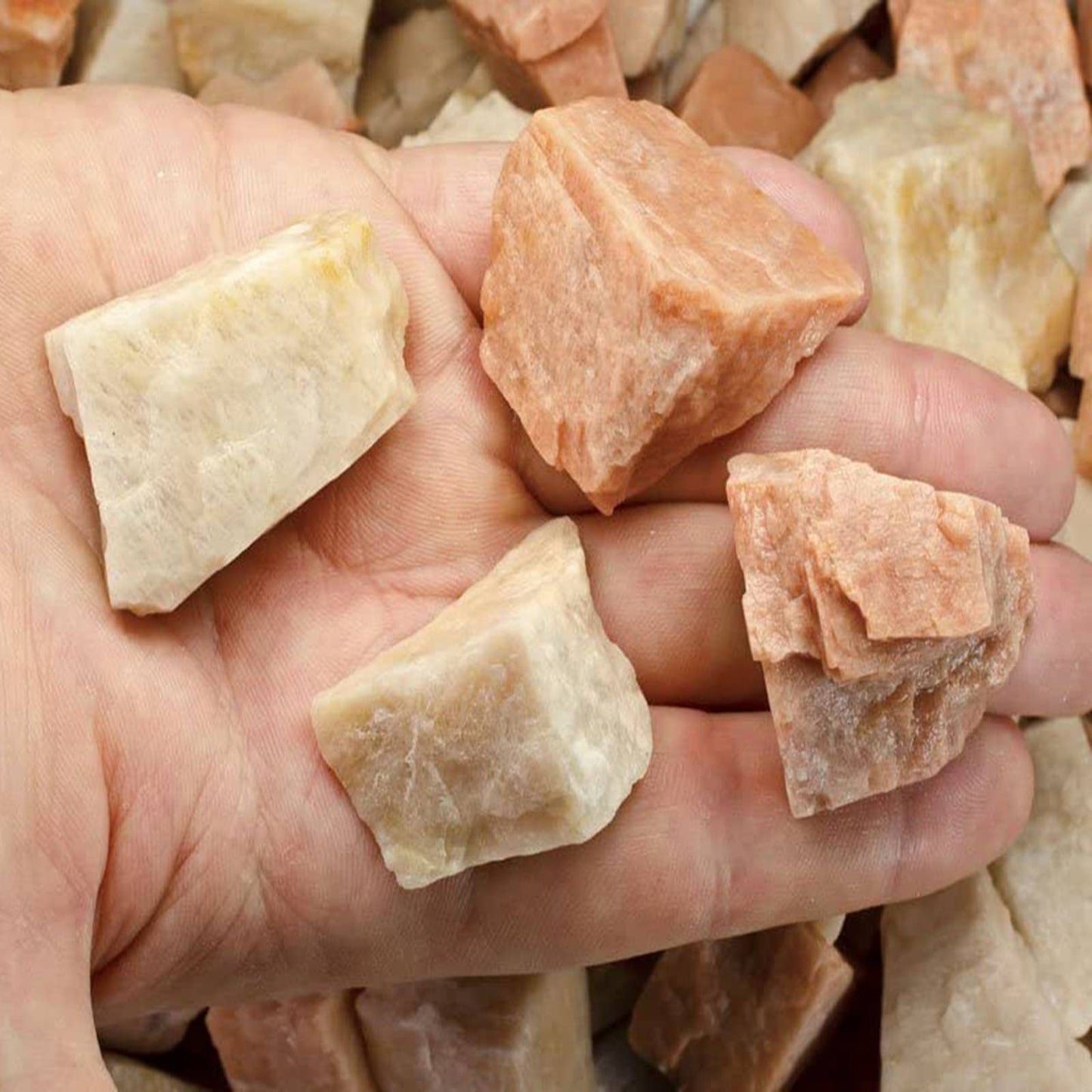 Rough Peach Moonstone - India - Raw Natural Stones
