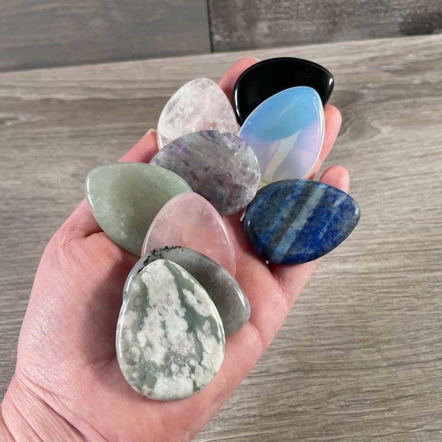 Gemstone Teardrop Worry Stones – for Retailers & Gift Shops