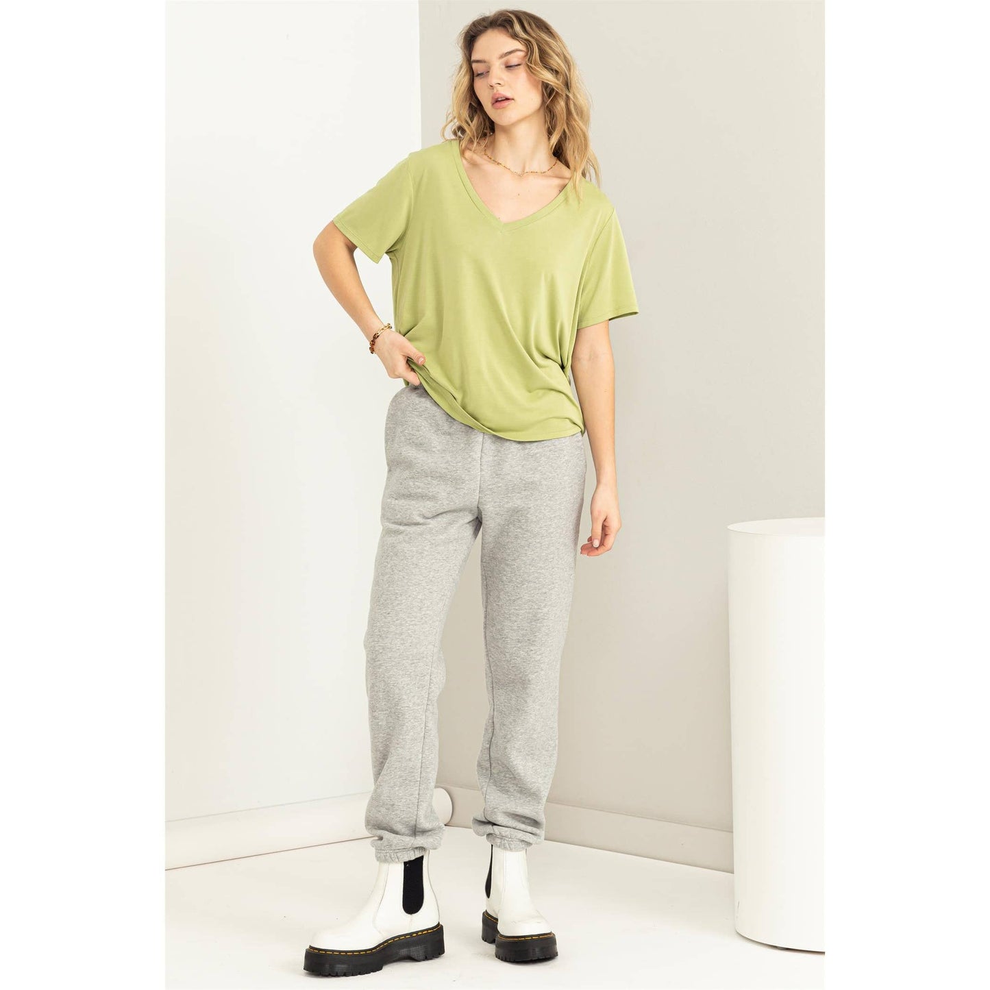 V-Neck Short-Sleeve Top