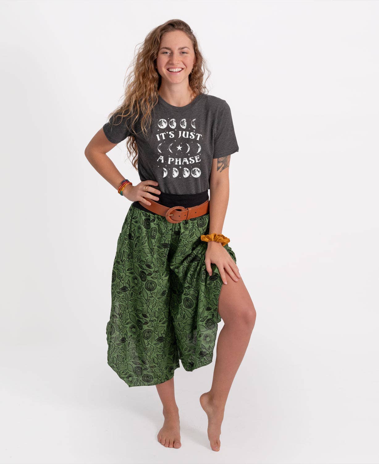 It's Just A Phase Moon Heathered Tee - Unisex - Moon Tees