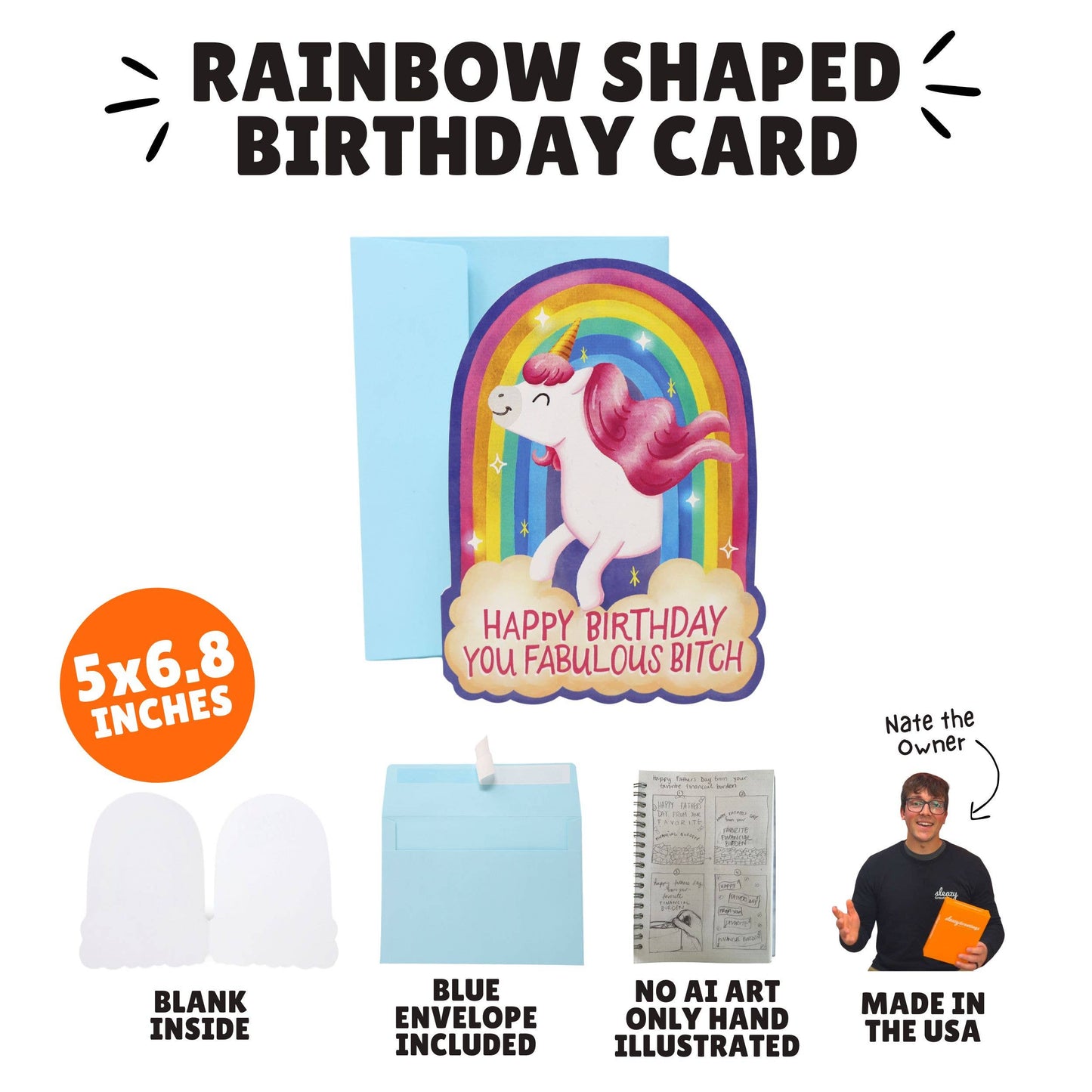 You Fabulous Bitch | Funny Die Cut Birthday Card