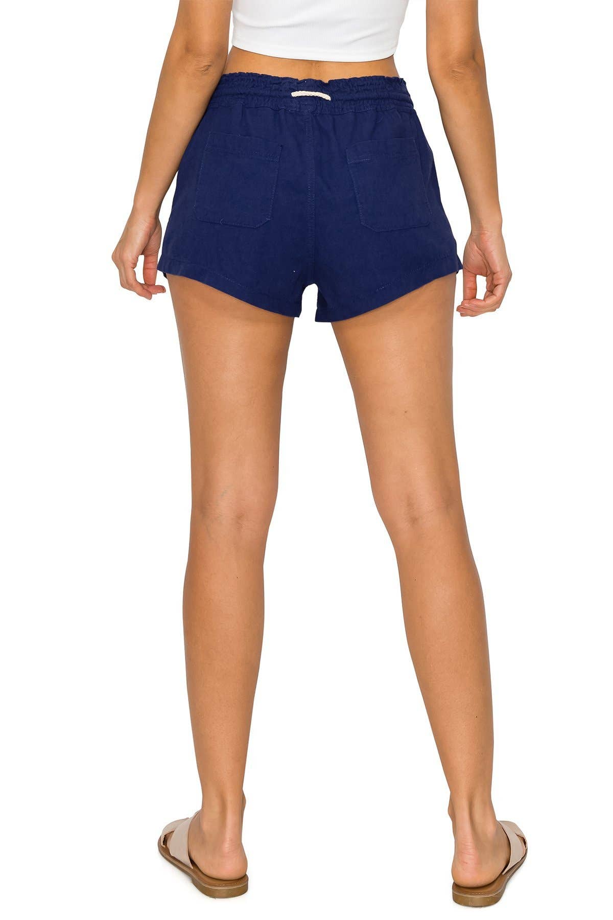 CALI1850 SOLID PAPERBAG RUFFLE WAIST SHORT (06984JLN000)