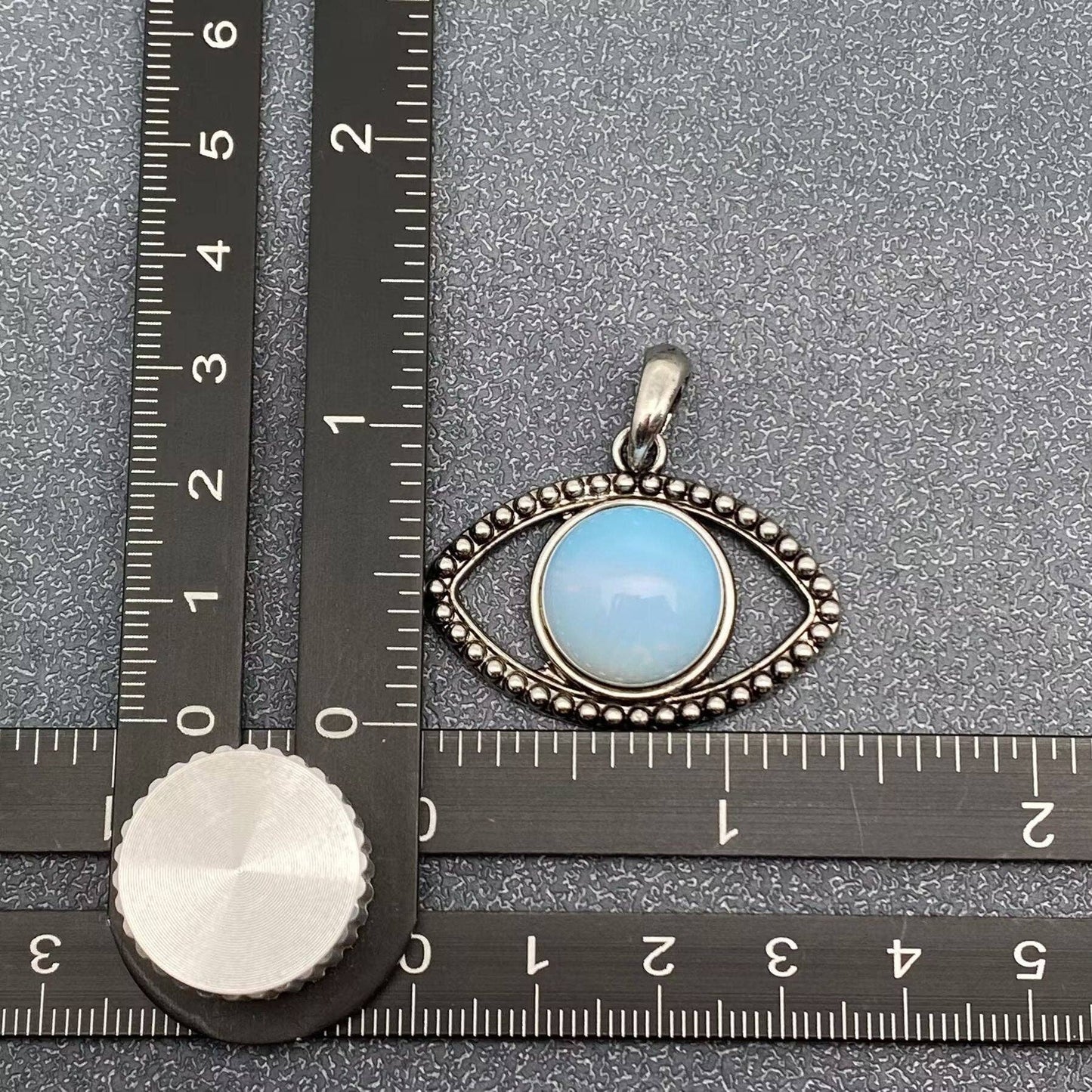 Vintage Natural Stone Evil Eye Charms (Single Pendant) - CS