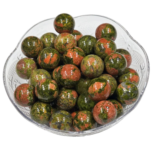 Natural Unakite Sphere (20mm) - No Dye/Glass