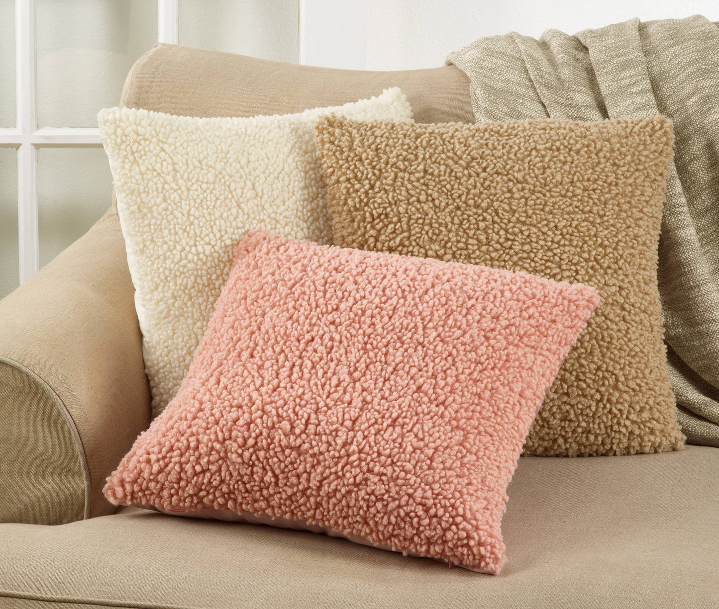 Faux Fur Throw Pillow