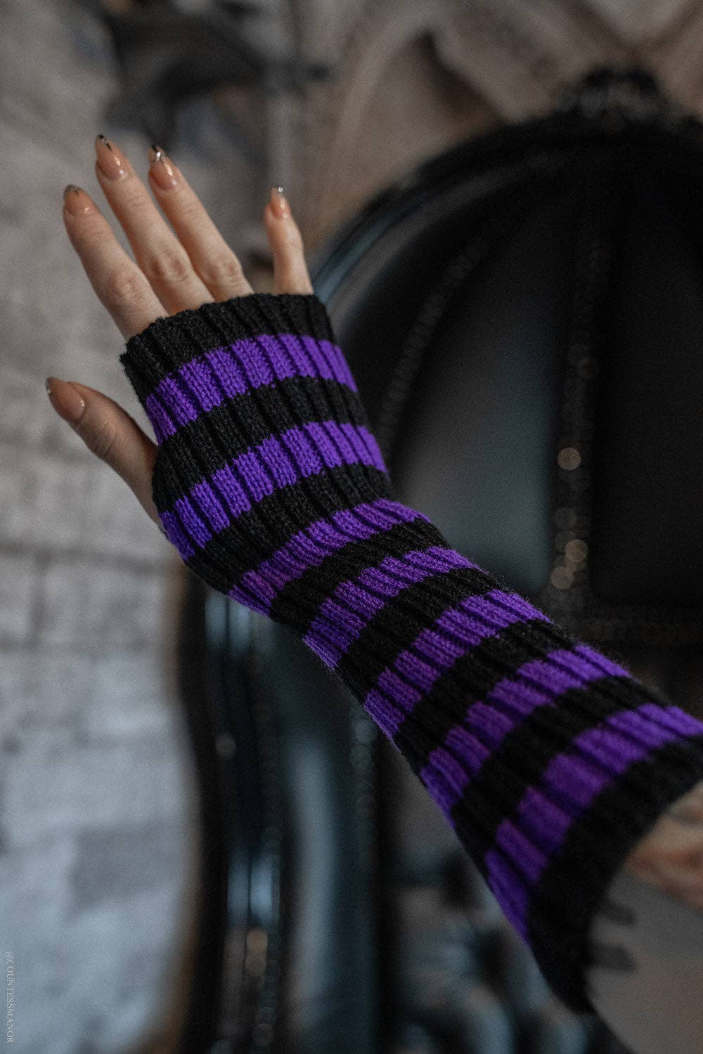Spooky Striped Arm Warmers [Multiple Colors]