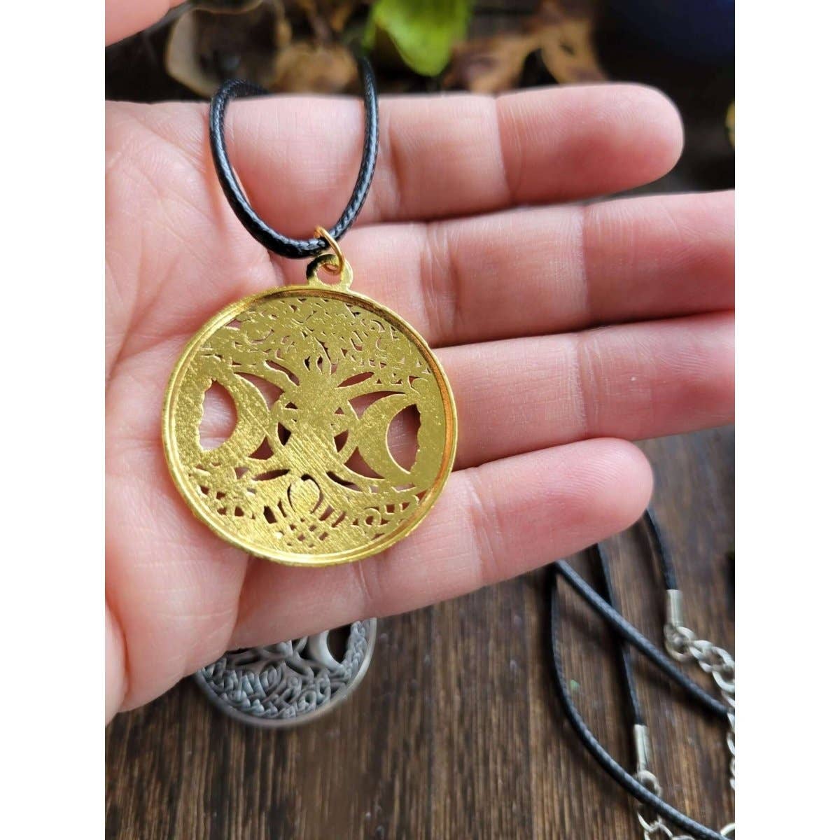 Protection Charm Triple Moon Pentagram Talisman Protection
