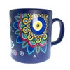 Peacock Flower Blue Evil Eye Mug 1.5 Cup