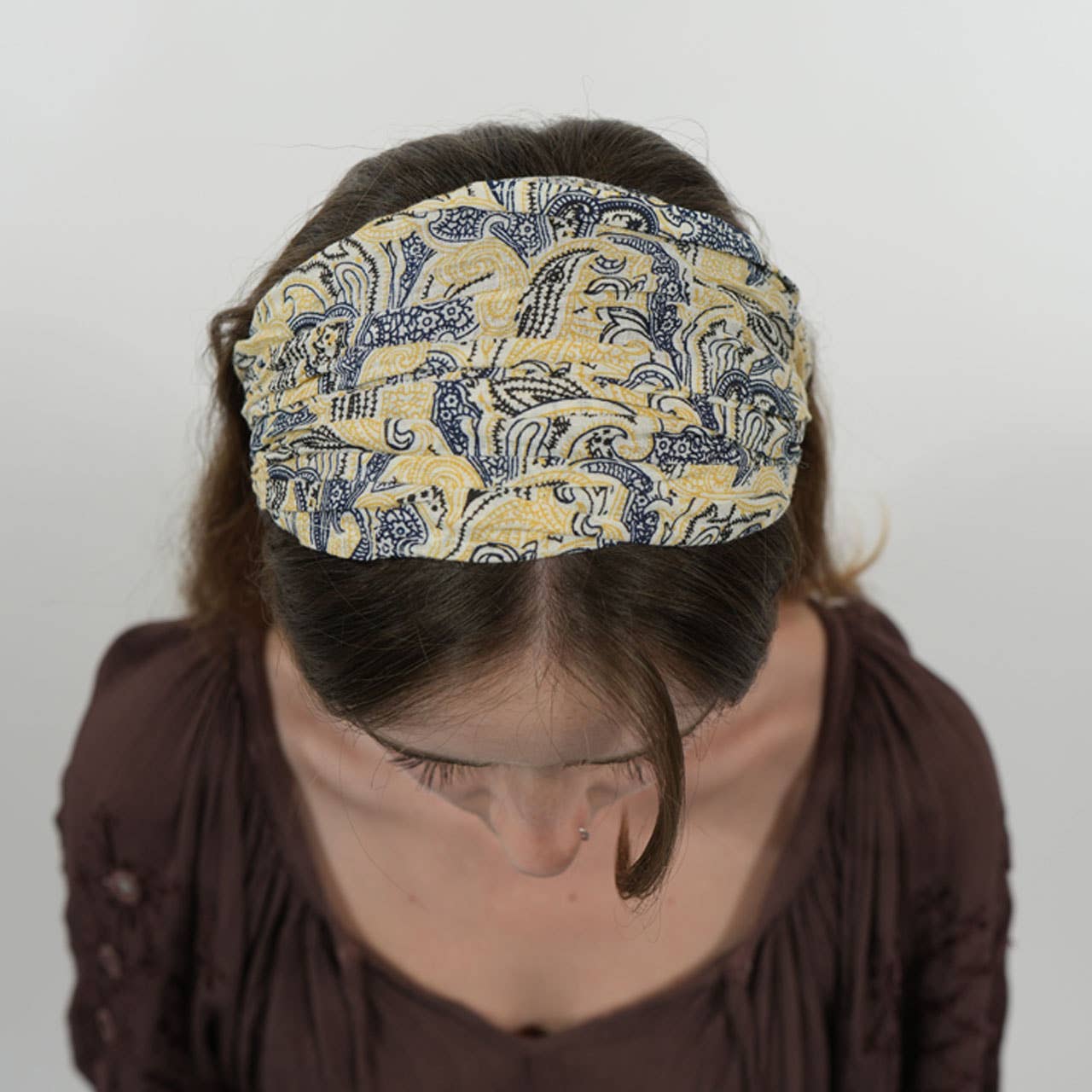 Hippie Boho Cotton Paisley Print Headband