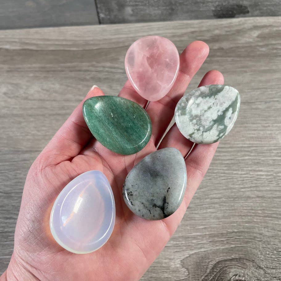 Gemstone Teardrop Worry Stones – for Retailers & Gift Shops