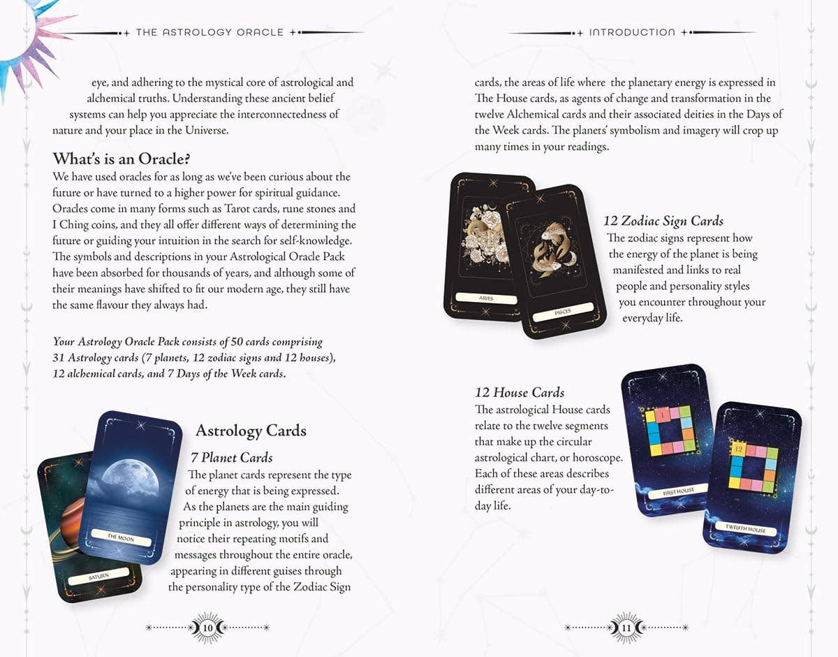 Astrology Oracle Book & Card Deck (Arcturus Oracle Kits)