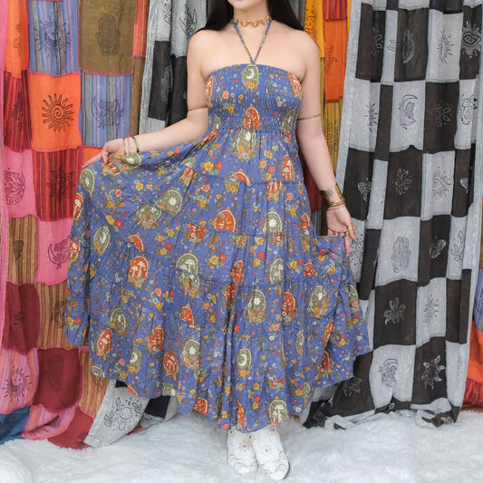 Cottagecore 2- Way Convertible Maxi Skirt & Halter Dress