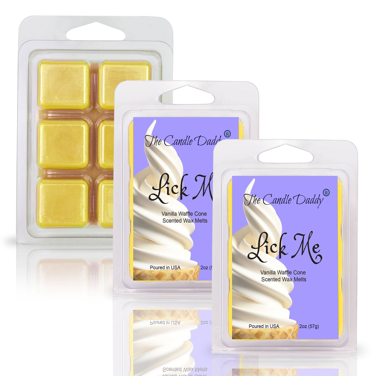 LICK ME - VANILLA WAFFLE CONE ICE CREAM SCENTED WAX MELT 2OZ