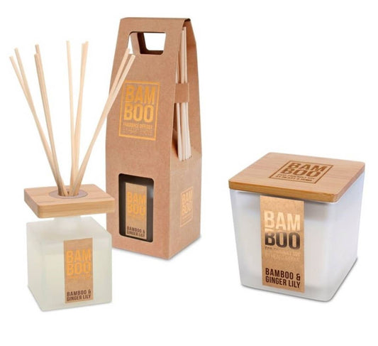 Bamboo & Ginger Lily - Candle & Reed Diffuser - Gift Set