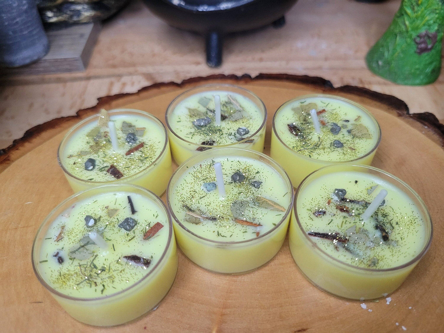 Prosperity Candle - Abundance Tea Light Candle-  Spell Candle- Abundance Drawing Candles - Set of Candles