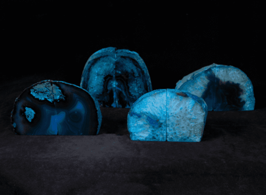 BOOKENDS TEAL AGATE- Sold By the Set