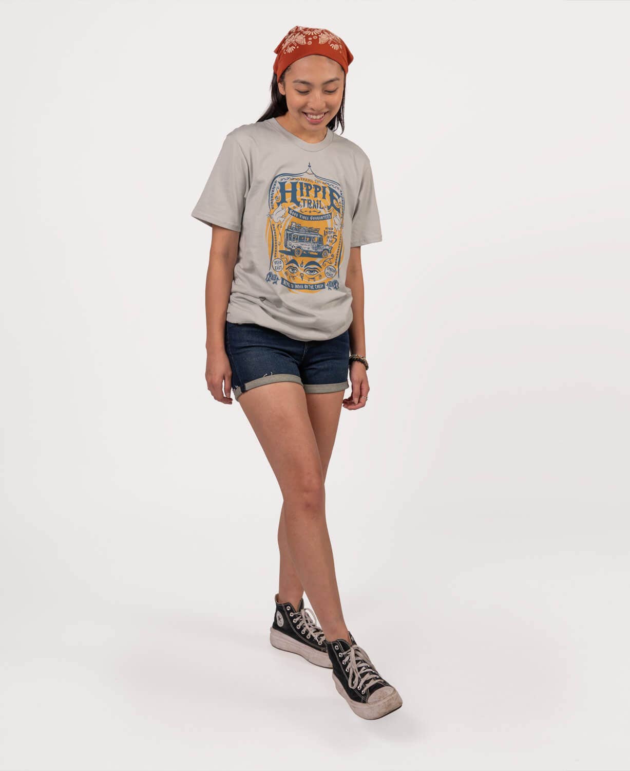 Hippie Trail Organic T-Shirt - Unisex - Retro Graphic Tees