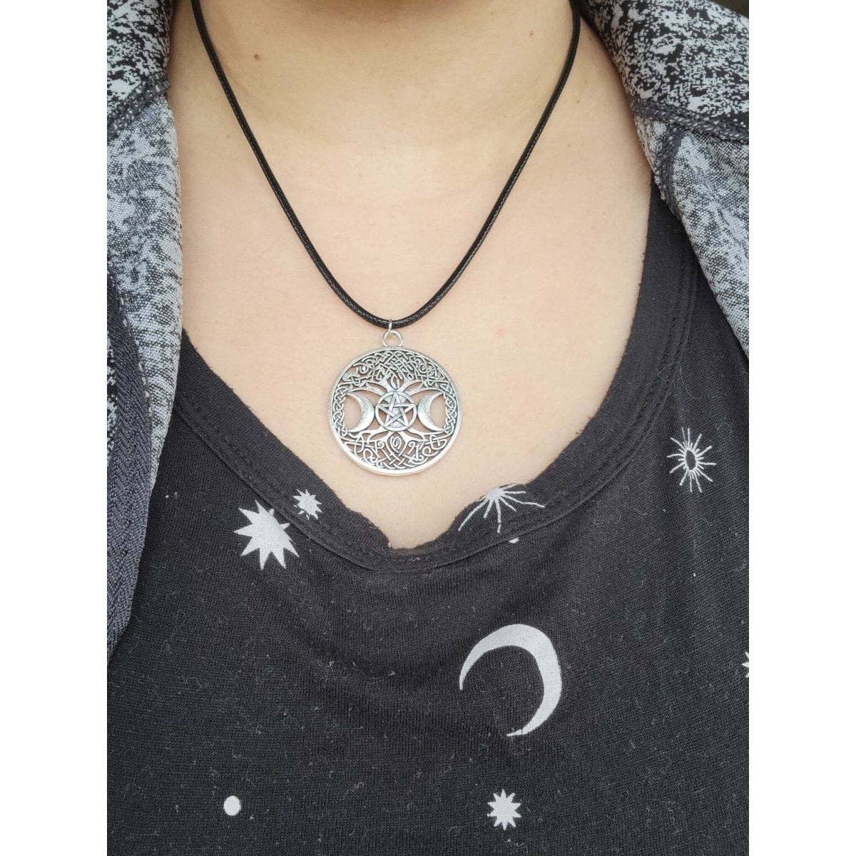 Protection Charm Triple Moon Pentagram Talisman Protection