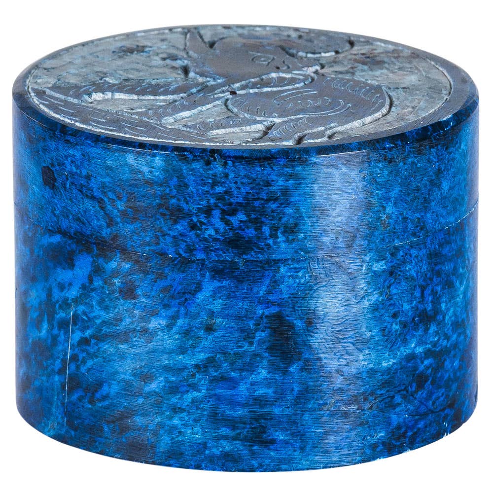 ELEPHANT 2" ROUND SOAPSTONE BOX