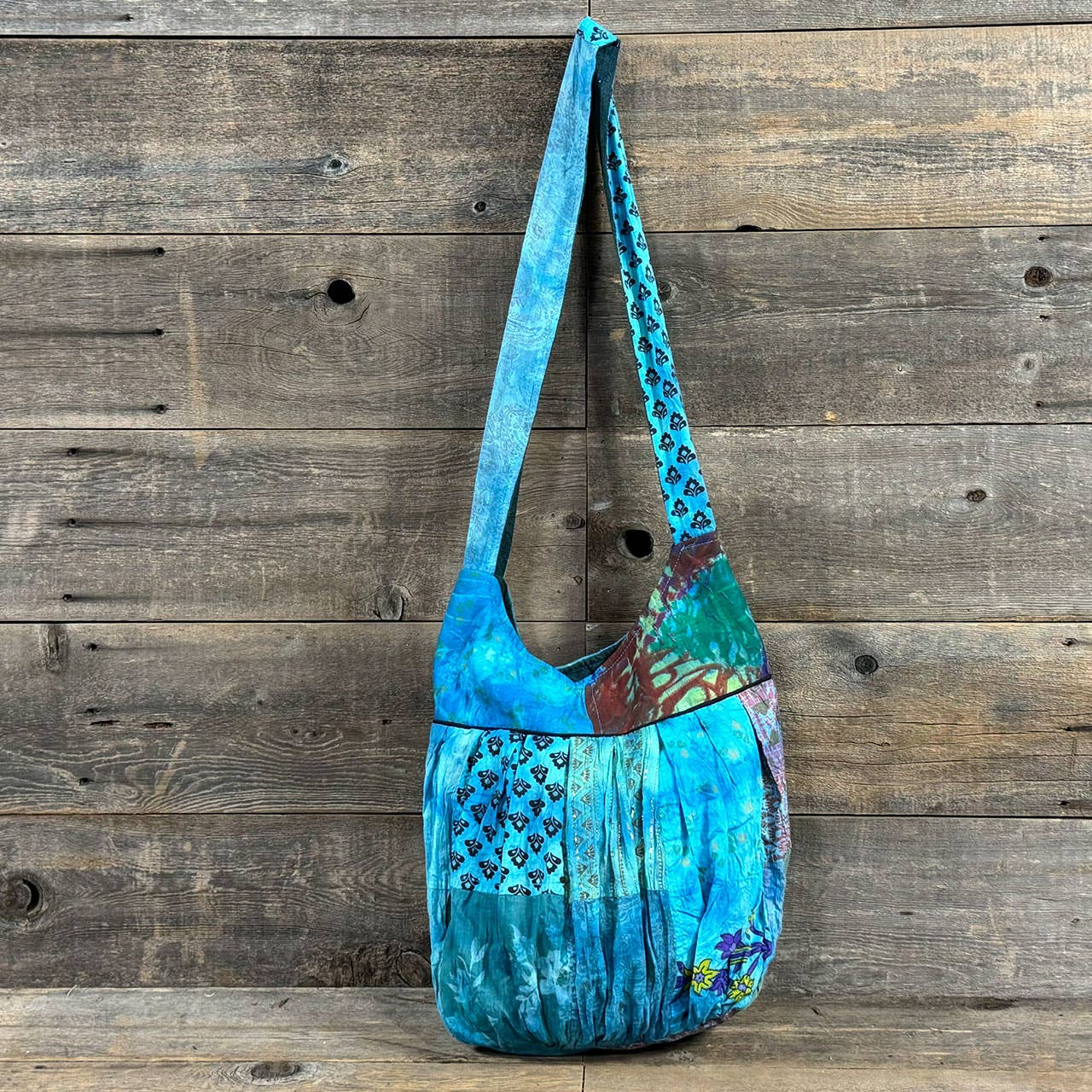 jaipuri Patchwork Ballon Tote Bag Made Of Up-Cycled Fabric
