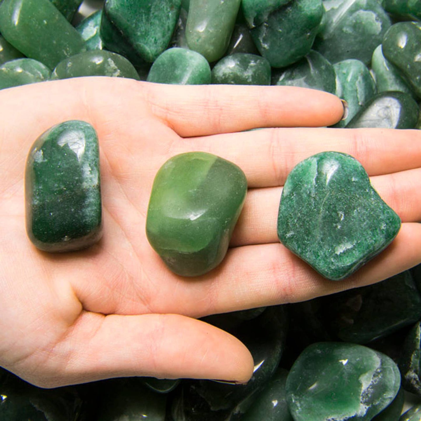 Tumbled Green Aventurine - L - A Grade - Brazil