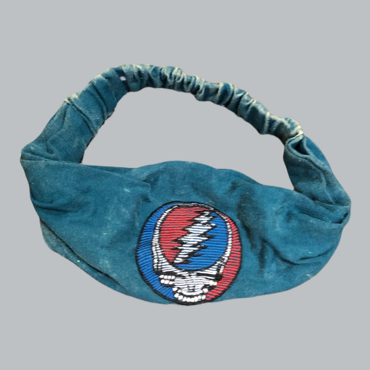 Grateful Dead Stonewashed Steal Your Face Embroidery Headban
