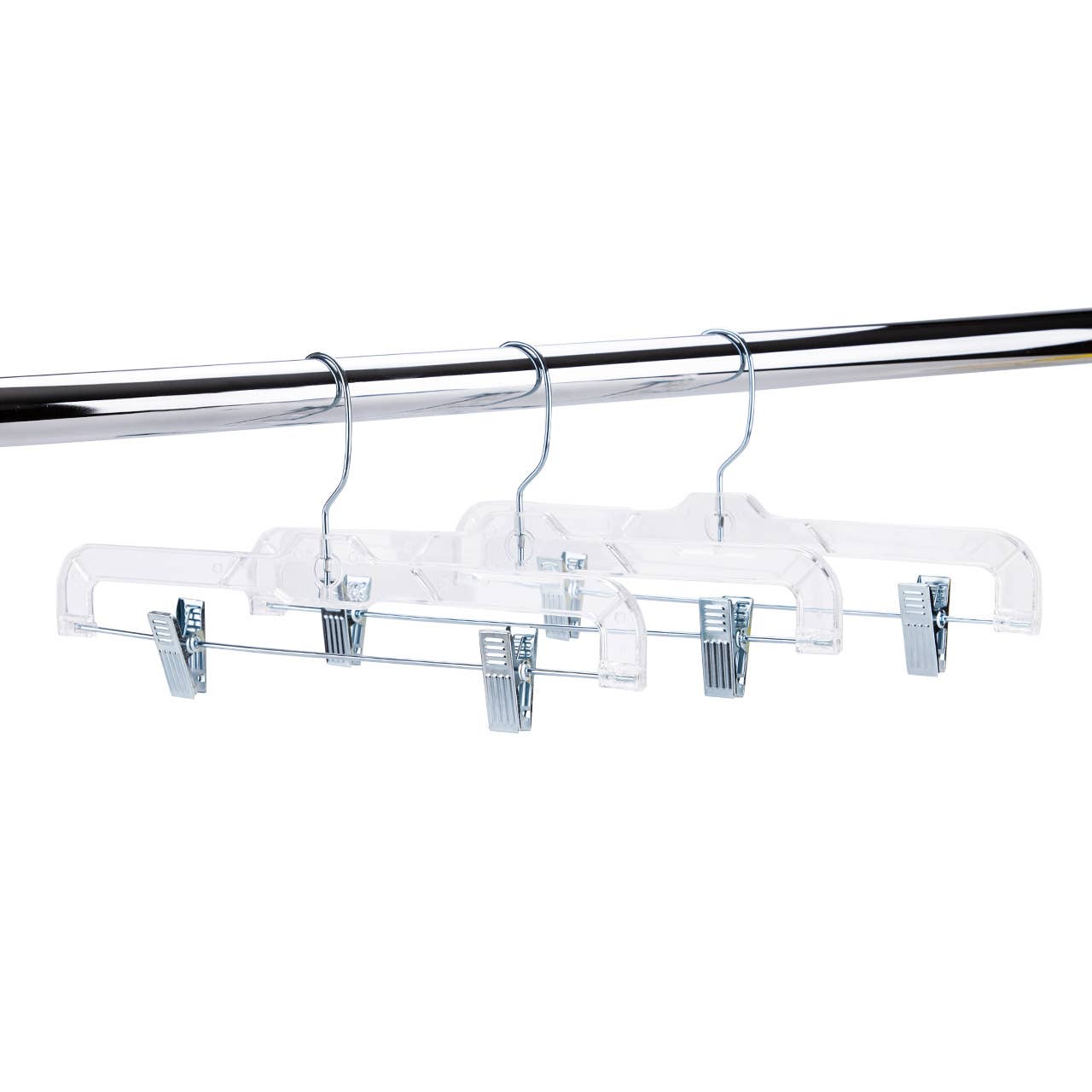 14" Economy Plastic Skirt And Pants Hangers - Case of 100