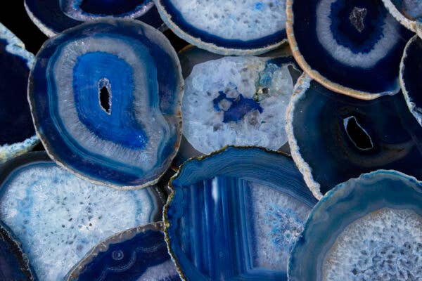 BLUE AGATE SLABS, SLICES- Sold By the Piece
