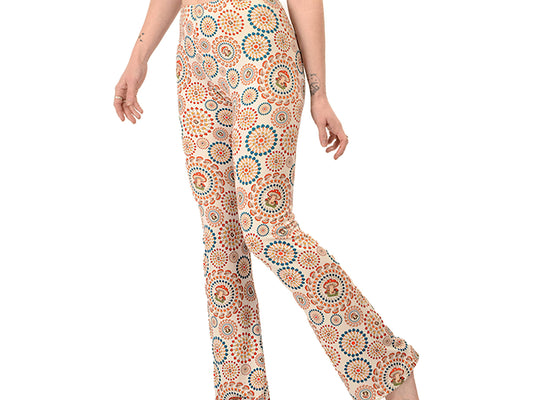 Viscose Spandex Mushroom Burst Yoga Pants