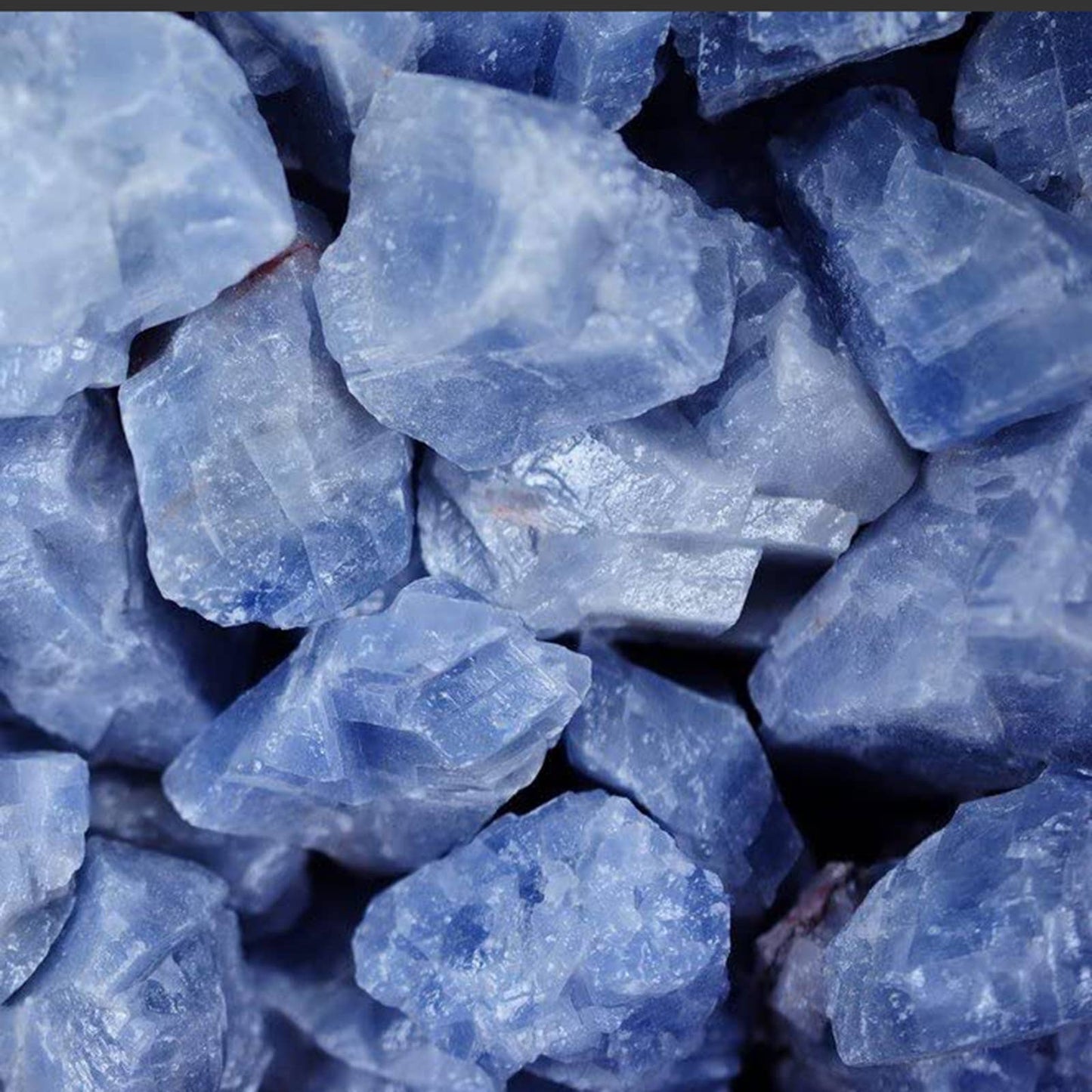 Rough Blue Calcite- Mexico - 1-2" - Acid Washed Stones (1lb)
