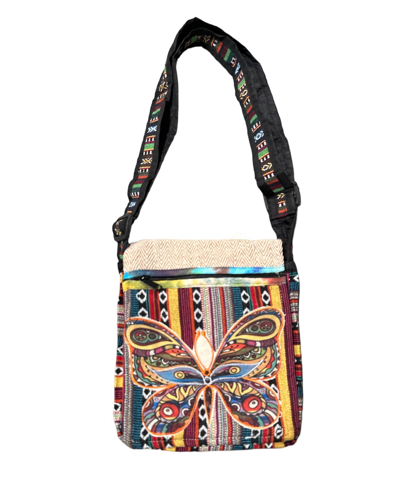 Cotton Ghary Emb King Butterfly's  Mini File  Bag