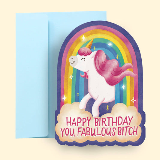 You Fabulous Bitch | Funny Die Cut Birthday Card