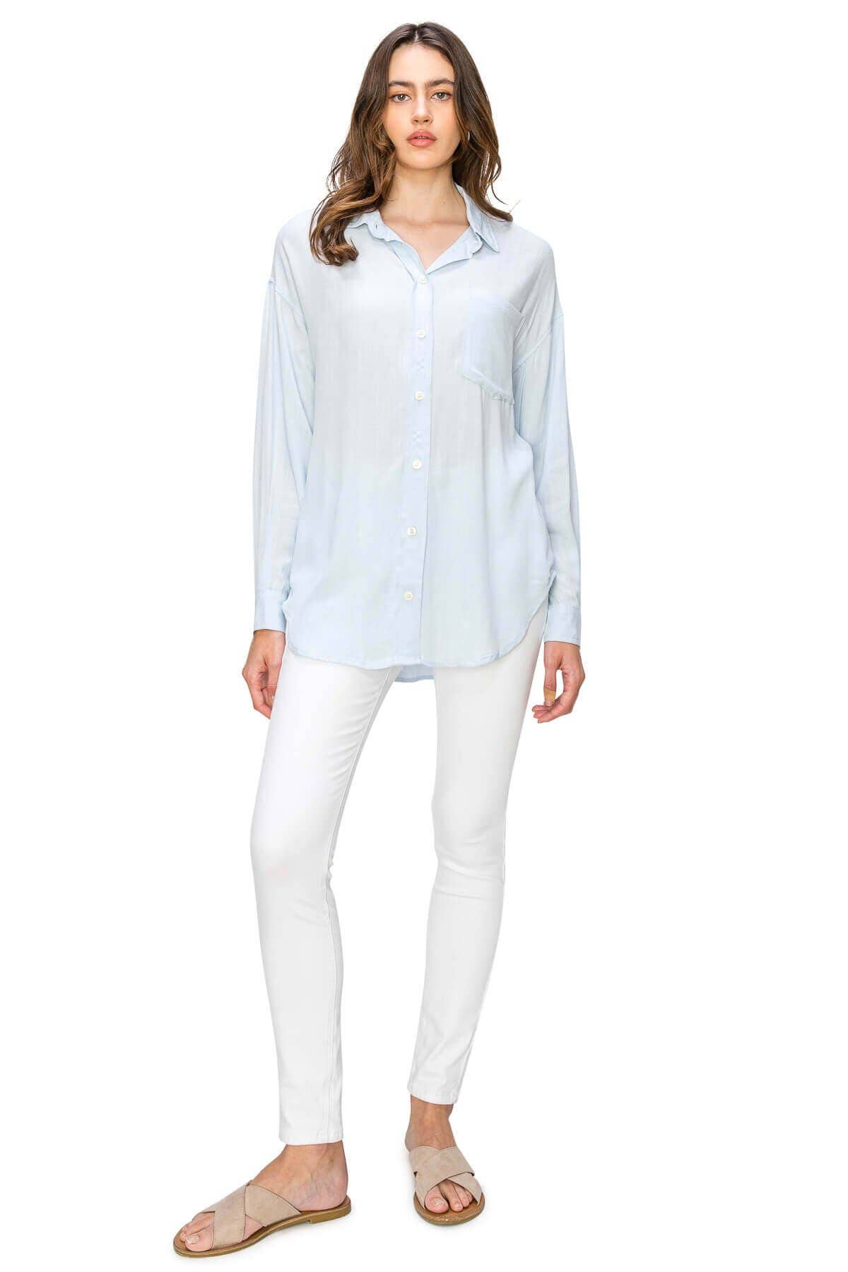 CALI1850 RELAXED LINEN BUTTON DOWN SHIRT (20728JLN486)